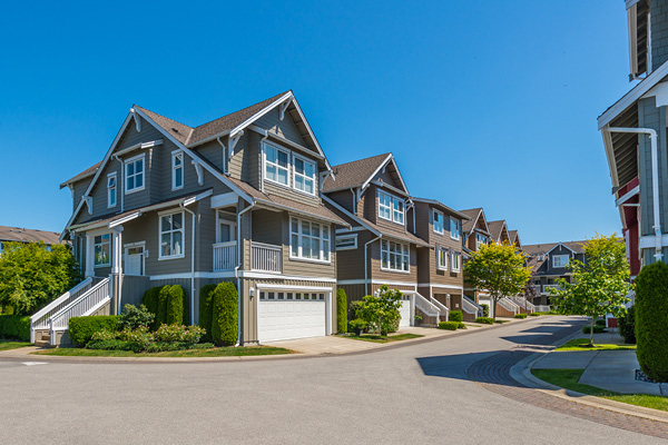 Condos in a neighborhood